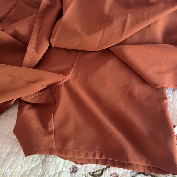Athleta Endless Pleated Skort Rust Orange Brown - Size 8, EUC - Picture 4 of 6